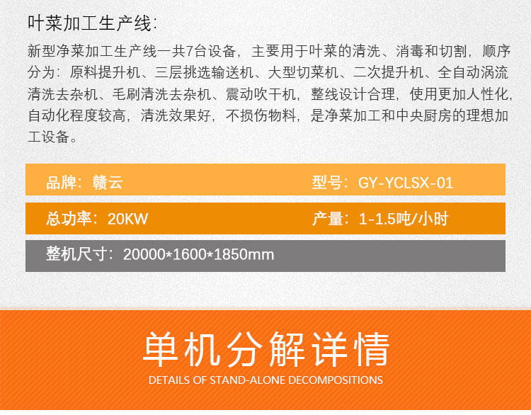 赣云中央厨房新款叶菜加工流水线(图11)